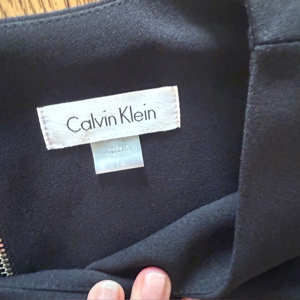 Calvin Klein Black Mini Dress with Gold Accents - Picture 6 of 9